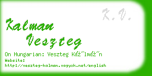 kalman veszteg business card